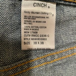 Men’s Black Label Cinch Jeans 38x38